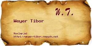 Weyer Tibor névjegykártya